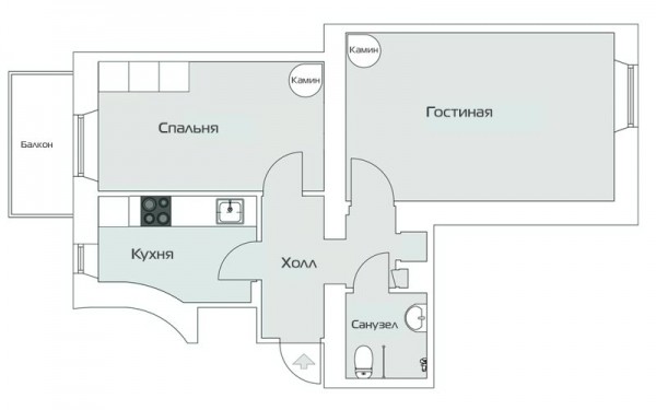 Дизайн двухкомнатной квартиры 46 метров: 7 удачных проектов