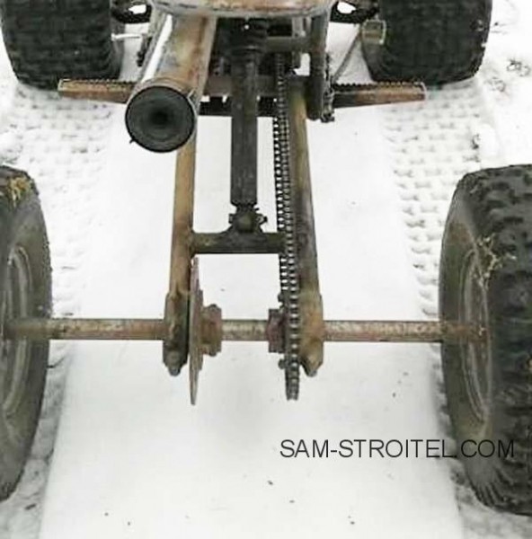 Самодельный квадроцикл сделанный из запчастей от мотоцикла