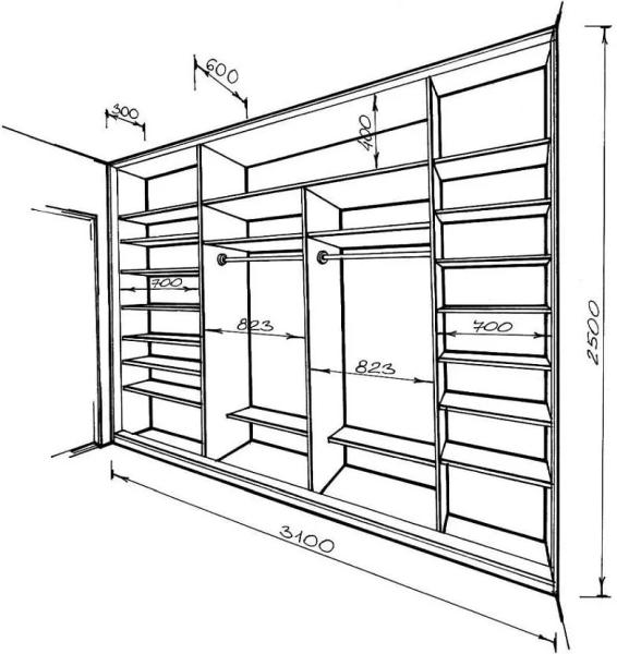Шкаф из гипсокартона: варианты конструкций и порядок монтажа