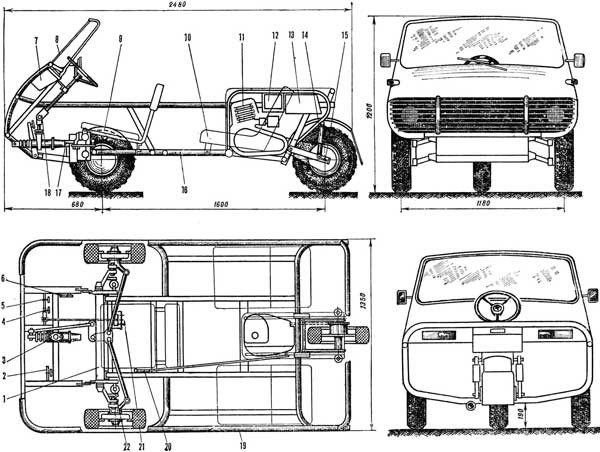 Самодельный автомобиль из мотороллера | Моделист Конструктор