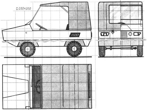 Самодельный автомобиль амфибия грибника и рыболова: фото, чертежи, описание