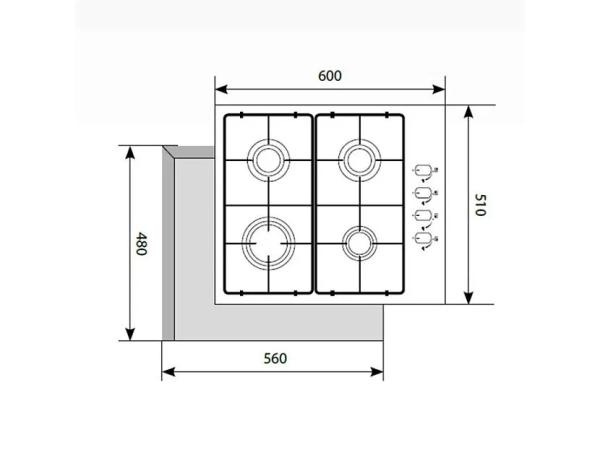 Размеры газовых плит