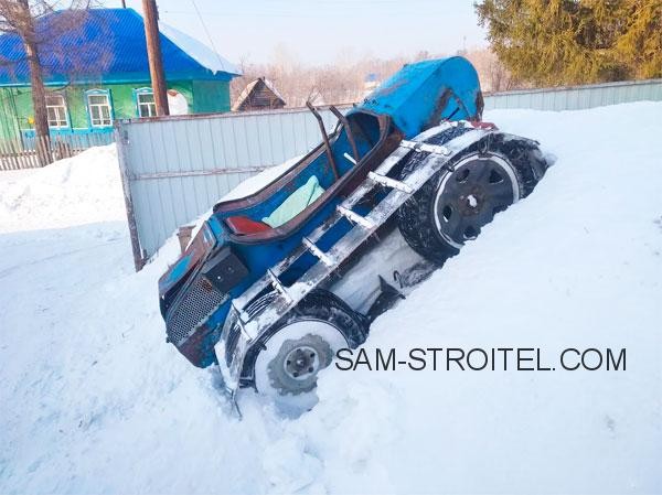 Сделал гусеничный вездеход из люльки мотоцикла Урал