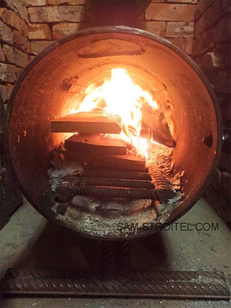 Печь из газового баллона с теплообменником (греет люто) Печь из газового баллона с теплообменником (греет люто)