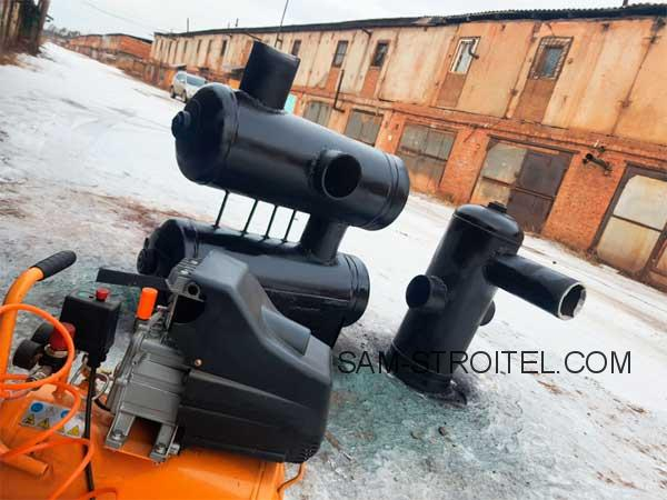 Печь из баллонов, удачная конструкция для отопления гаража Печь из баллонов, удачная конструкция для отопления гаража