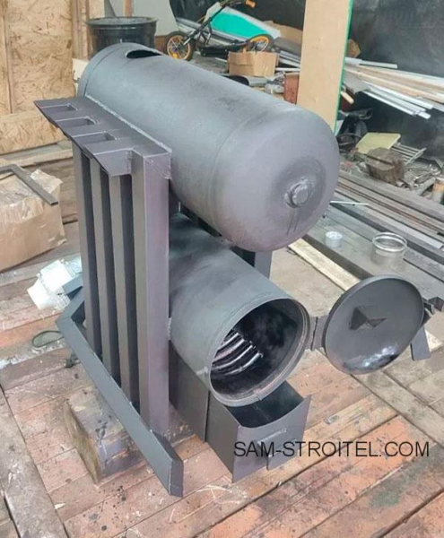 Печь из газового баллона: фото и описание самоделки Печь из газового баллона: фото и описание самоделки