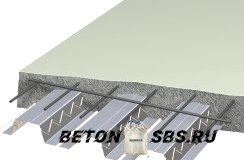 Цельное перекрытие по профнастилу Цельное перекрытие по профнастилу